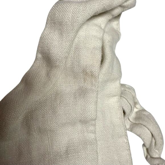 Zara White Linen Crop Top Sz S - Picture 5 of 8